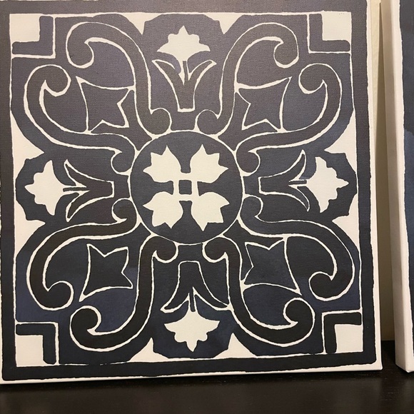 IKEA PJÄTTERYD Cobalt Blue Canvas Tile Set of 4 - Picture 6 of 7